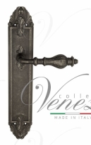 Ручка дверная на планке проходная Venezia Gifestion PL90 античное серебро