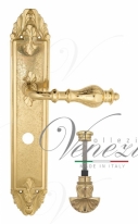 Ручка дверная на планке с фиксатором Venezia Gifestion WC-4 PL90 полированная латунь