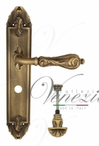 Ручка дверная на планке с фиксатором Venezia Monte Cristo WC-4 PL90 матовая бронза