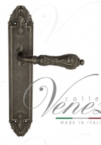 Ручка дверная на планке проходная Venezia Monte Cristo PL90 античное серебро