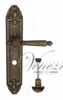 Ручка дверная на планке с фиксатором Venezia Pellestrina WC-2 PL90 античная бронза