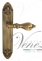 Ручка дверная на планке проходная Venezia Florence на планке PL90 матовая бронза
