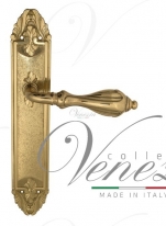 Ручка дверная на планке проходная Venezia Anafesto PL90 полированная латунь