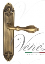 Ручка дверная на планке проходная Venezia Anafesto на планке PL90 матовая бронза