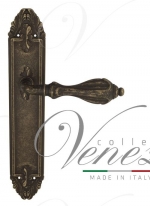 Ручка дверная на планке проходная Venezia Anafesto PL90 античная бронза