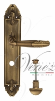 Ручка дверная на планке с фиксатором Venezia Angelina WC-2 PL90 матовая бронза