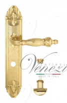 Ручка дверная на планке с фиксатором Venezia Olimpo WC-2 PL90 полированная латунь