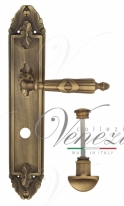 Ручка дверная на планке с фиксатором Venezia Anneta WC-2 PL90 матовая бронза