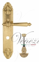 Ручка дверная на планке с фиксатором Venezia Pellestrina WC-4 PL90 полированная латунь