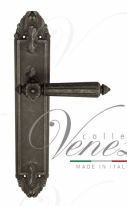 Ручка дверная на планке проходная Venezia Castello PL90 античное серебро