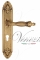 Ручка дверная на планке под цилиндр Venezia Olimpo CYL PL90 французское золото + коричневый