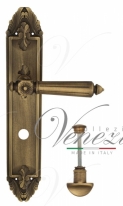 Ручка дверная на планке с фиксатором Venezia Castello WC-2 PL90 матовая бронза