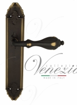 Ручка дверная на планке проходная Venezia Anafesto PL90 темная бронза