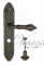 Ручка дверная на планке с фиксатором Venezia Monte Cristo WC-2 PL90 античное серебро