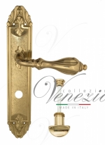 Ручка дверная на планке с фиксатором Venezia Anafesto WC-2 PL90 полированная латунь