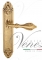 Ручка дверная на планке проходная Venezia Anafesto PL90 французское золото + коричневый