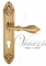 Ручка дверная на планке под цилиндр Venezia Anafesto CYL PL90 французское золото + коричневый