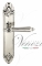Ручка дверная на планке под цилиндр Venezia Castello PL90 натуральное серебро + черный