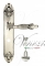 Ручка дверная на планке с фиксатором Venezia Olimpo WC-2 PL90 натуральное серебро + черный