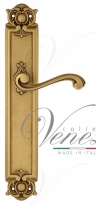 Ручка дверная на планке под цилиндр Venezia Vivaldi PL97 французское золото + коричневый