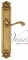 Ручка дверная на планке под цилиндр Venezia Vivaldi PL97 французское золото + коричневый