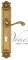 Ручка дверная на планке под цилиндр Venezia Vivaldi CYL PL97 французское золото + коричневый