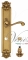 Ручка дверная на планке с фиксатором Venezia Vivaldi WC-4 PL97 французское золото + коричневый