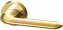 Ручка дверная на круглой розетке Armadillo Excalibur Urb4 Gold-24 Золото 24К