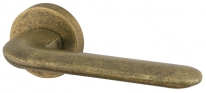 Ручка дверная на круглой розетке Armadillo Excalibur Urb4 Ob-13 Бронза античная