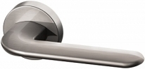 Ручка дверная на круглой розетке Armadillo Excalibur Urb4 Sn-3 Никель матовый