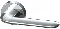 Ручка дверная на круглой розетке Armadillo Excalibur Urb4 Ср-8 Хром