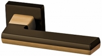 Ручка дверная на квадратной розетке Armadillo Groove Usq5 Bb/Sbb/Bb -17 Коричневая бронза/Матовая коричневая бронза