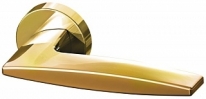 Ручка дверная на круглой розетке Armadillo Squid Urb9 Gold-24 Золото 24К