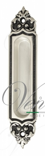 Ручка для раздвижной двери Venezia U122 Серебро натуральное + черный