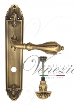Ручка дверная на планке с фиксатором Venezia Anafesto WC-4 PL90 матовая бронза
