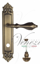 Ручка дверная на планке с фиксатором Venezia Anafesto WC-4 PL96 матовая бронза