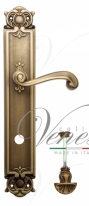 Ручка дверная на планке с фиксатором Venezia Carnevale WC-4 PL97 матовая бронза