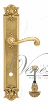 Ручка дверная на планке с фиксатором Venezia Carnevale WC-4 PL97 полированная латунь