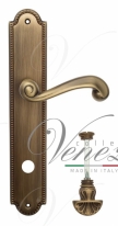 Ручка дверная на планке с фиксатором Venezia Carnevale WC-4 PL98 матовая бронза