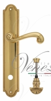 Ручка дверная на планке с фиксатором Venezia Carnevale WC-4 PL98 полированная латунь