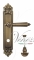 Ручка дверная на планке с фиксатором Venezia Castello WC-4 PL96 матовая бронза