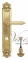Ручка дверная на планке с фиксатором Venezia Castello WC-4 PL97 полированная латунь