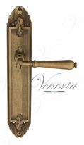 Ручка дверная на планке под цилиндр Venezia Classic PL90 матовая бронза