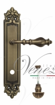 Ручка дверная на планке с фиксатором Venezia Gifestion WC-4 PL96 матовая бронза