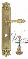 Ручка дверная на планке с фиксатором Venezia Gifestion WC-4 PL97 полированная латунь