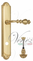 Ручка дверная на планке с фиксатором Venezia Gifestion WC-4 PL98 полированная латунь