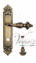 Ручка дверная на планке с фиксатором Venezia Lucrecia WC-4 PL96 матовая бронза