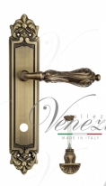 Ручка дверная на планке с фиксатором Venezia Monte Cristo WC-4 PL96 матовая бронза