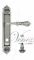 Ручка дверная на планке с фиксатором Venezia Monte Cristo WC-4 PL96 натуральное серебро + черный