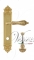 Ручка дверная на планке с фиксатором Venezia Monte Cristo WC-4 PL96 полированная латунь
